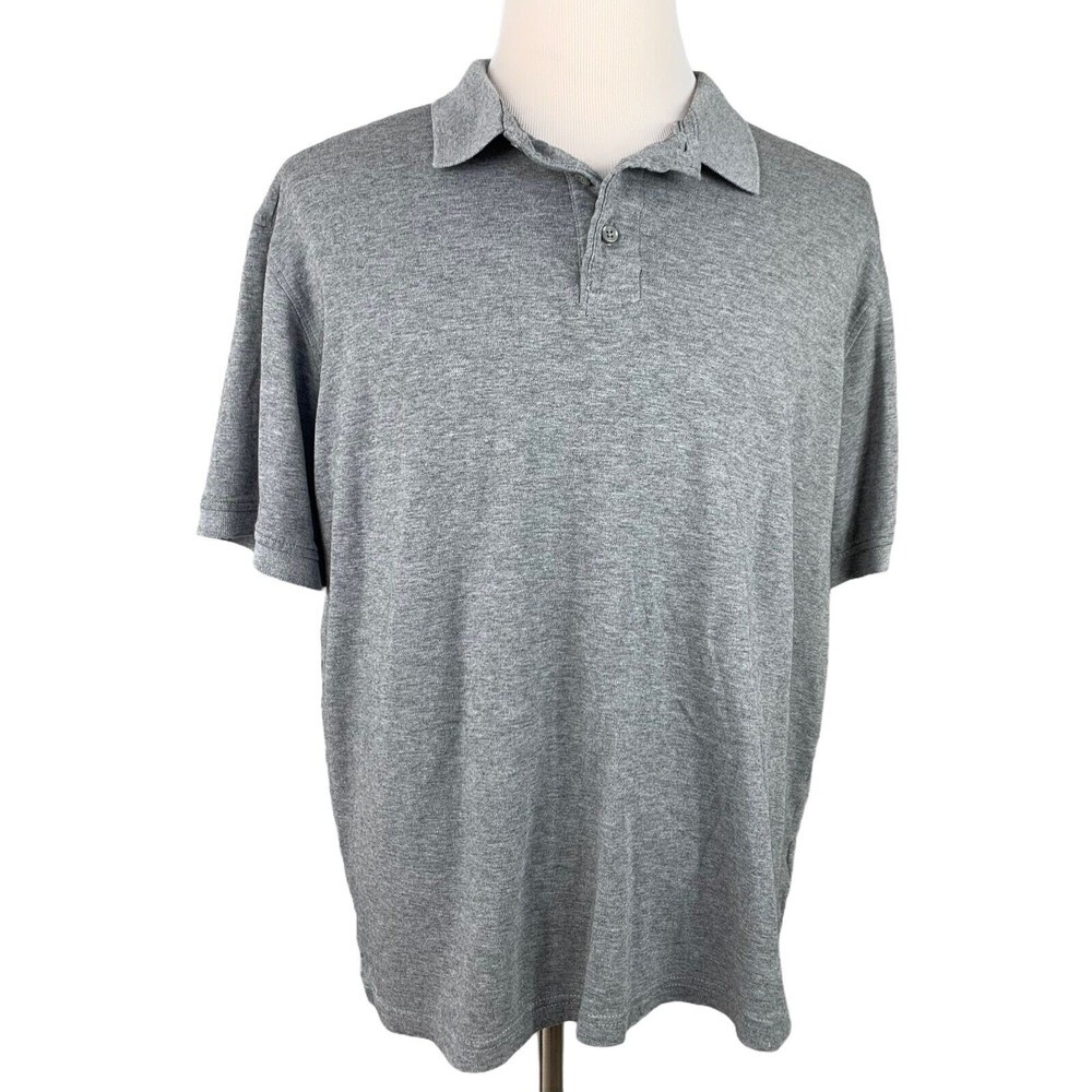 Royal Class Polo Shirt Men XL Short Sleeve Gray Pima Cotton/Viscose Soft